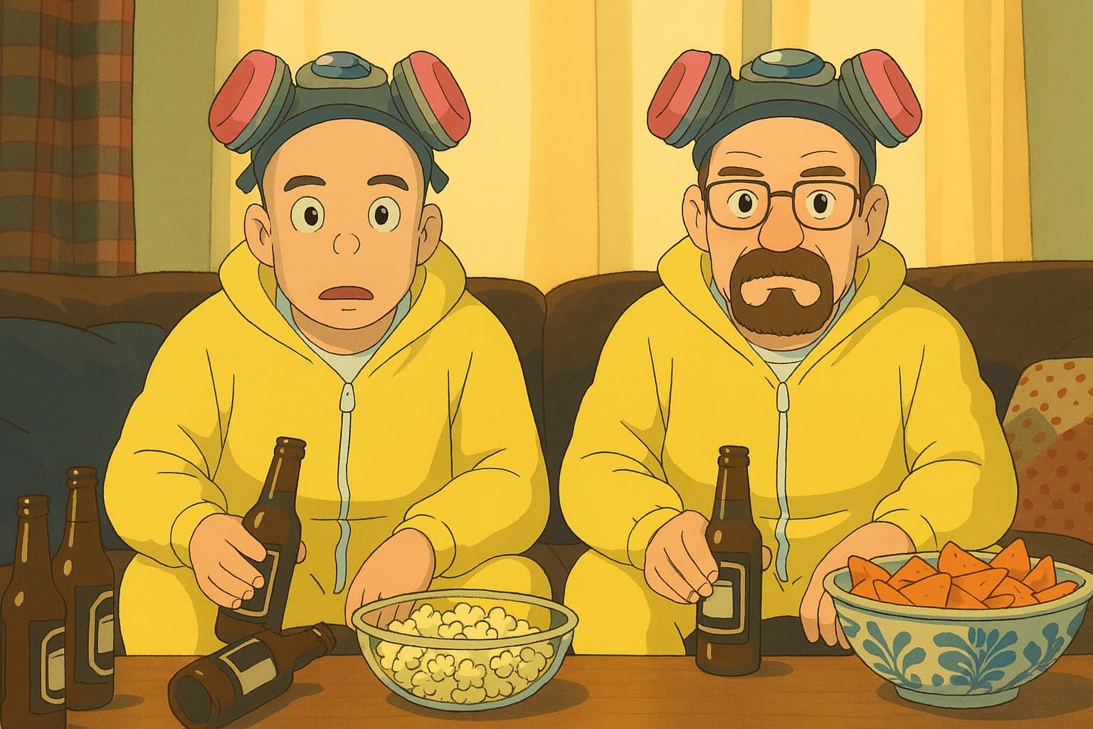 Original photo - City street transformed into Ghibli style